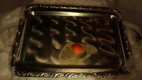 Cold weather in winter -50 degrees Celsius. Frozen egg. Turkey, Erzurum Stock Footage 147021780