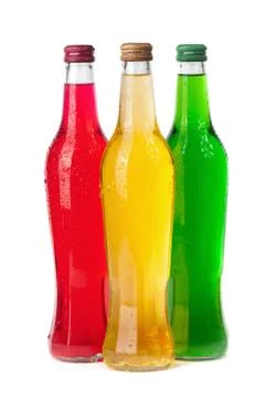 Cold wet bottles Stock Photos