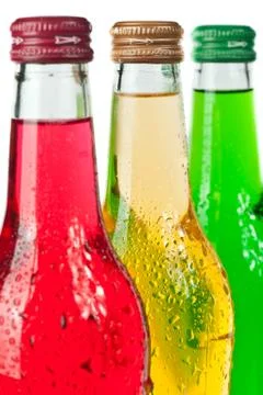 Cold wet bottles Stock Photos