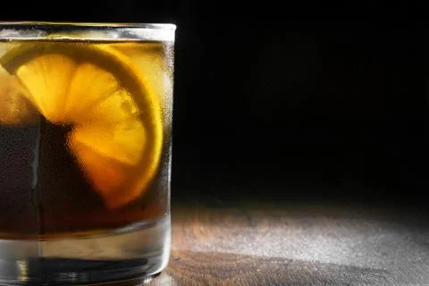 Cold whiskey with ice Stock Photos