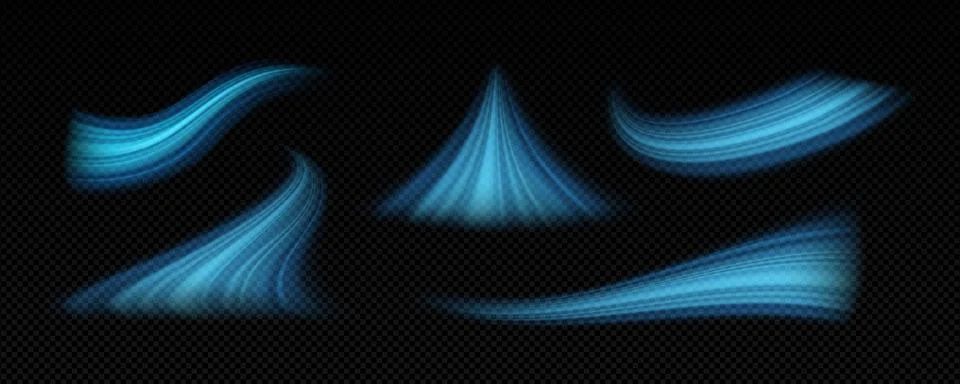 Cold wind air light effect. Fresh cool blue wave イラスト素材