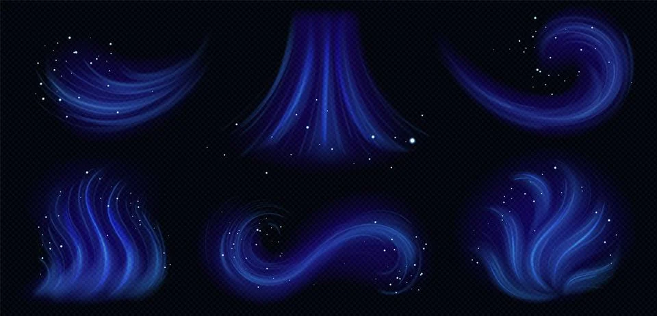 Cold wind effect, winter air flows イラスト素材