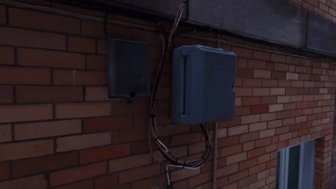 Cold winter brick wall in urban area Stock Footage 326706443