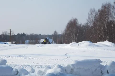 Cold winter day Stockfoto's
