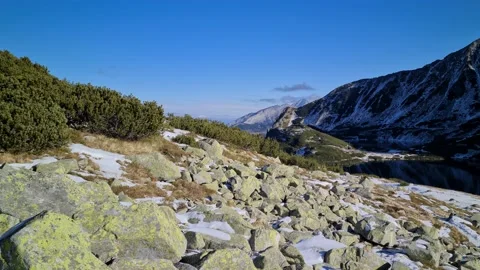A cold winter day in the Valley of Five Lakes Stock Footage 144751114