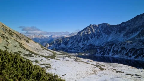 A cold winter day in the Valley of Five Lakes Stock Footage 144751304