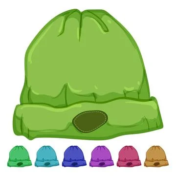 Cold winter hat man cartoon vector graphic Stock Illustration