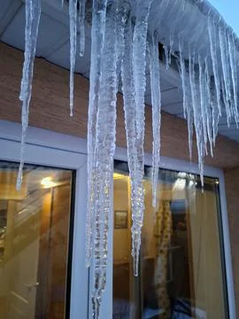 Cold winter, ice formation Stock Photos
