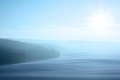 Cold winter landscape in Germany Stock Photos
