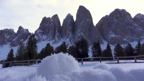 Cold winter landscape in the mountains with snow Stock-Footage 230484573