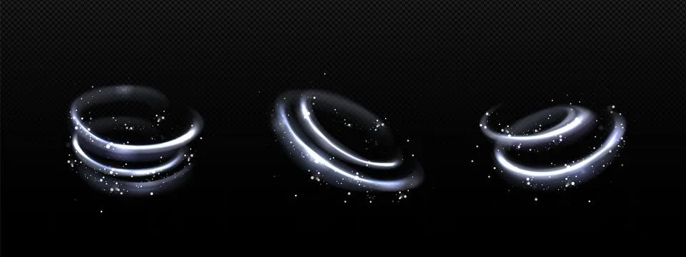 Cold winter light effect swirl bright twinkle line イラスト素材
