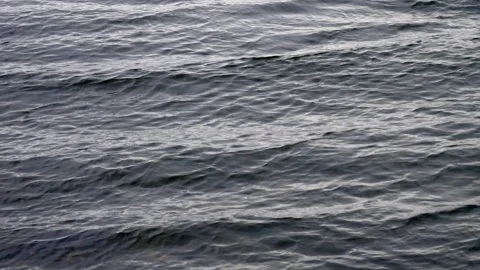 Cold winter ocen waves rolling in slow motion Vídeo Stock 330974650