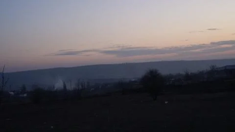 Cold winter sunset Stock Photos