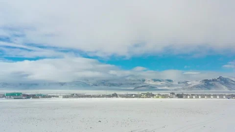 Cold winter town Stock Footage 243029364