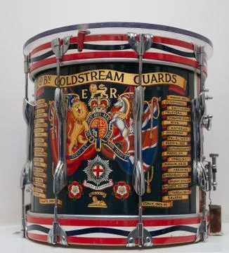Coldstream Guards Regimental Drum Stock Photos