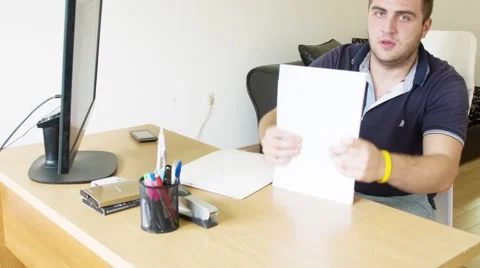 Colecting and Preparing the Documents in Office Stock Footage 67822794