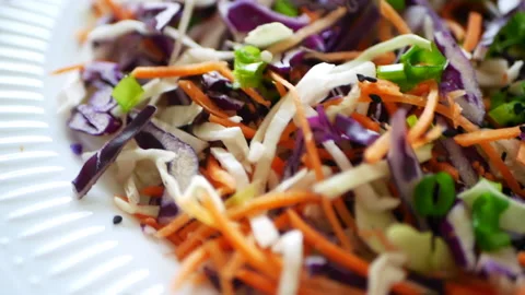 Coleslaw salad Stock Footage 163841738