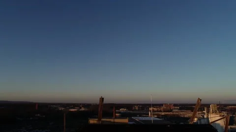 Colgate Clock Former ColgatePalmolive factory in Clarksville, Indiana Drone View Stock Footage 142796012