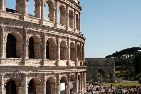 Coliseum during the day Stock Photos