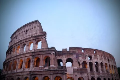 Coliseum at dusk Stock-Fotos