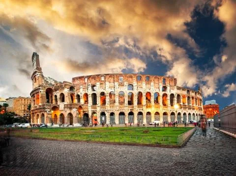 Coliseum evening Stock Photos