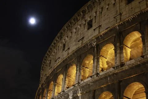 Coliseum by Night Stock Photos