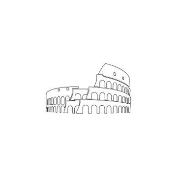 Coliseum in Rome. flat vector icon Stock Illustration