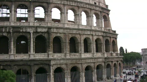 The Coliseum in Rome Stock Footage 87889