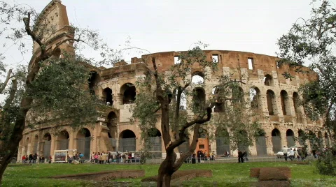 Coliseum in Rome Stock Footage 714181