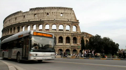 Coliseum in Rome Stock Footage 714225