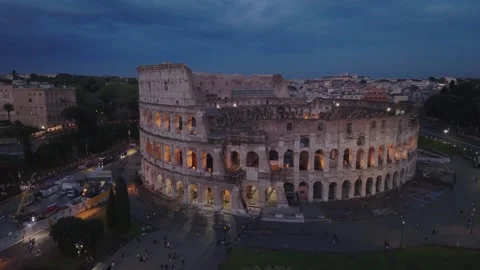 Coliseum at sunset Stock Footage 241516001