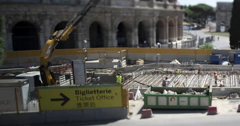 Coliseum - work in progress Stock Footage 133651672