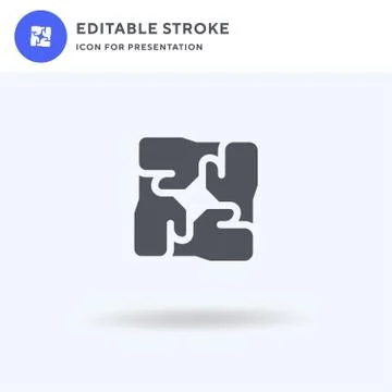 Collaborate icon vector, filled flat sign, solid pictogram isolated on white, Stock Illustration
