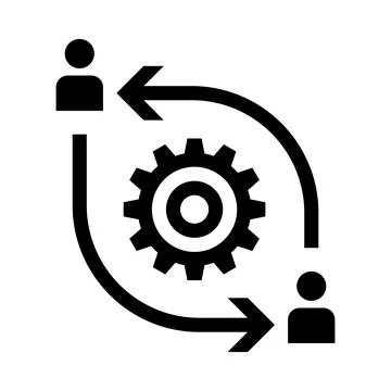 Collaborate interact communication join icon Stock Illustration