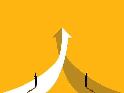 Collaborate. Two businessmen with the same goal Stock Illustration