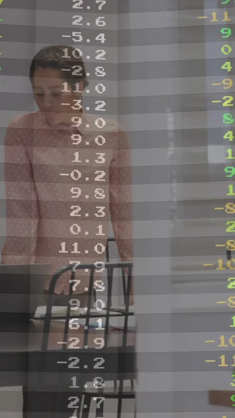 Collaborating in office, business professionals analyzing financial data with Stock Footage 319810851