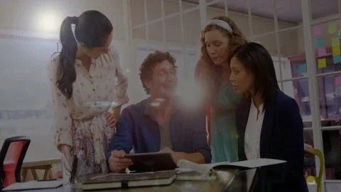 Collaborating in office, diverse team working on PHP programming animation Stock Footage 304866590