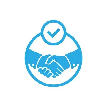 Collaboration Agreement logo design. Contract deal logo Stock Illustration