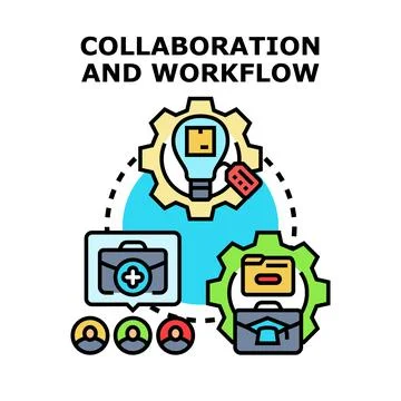 Collaboration and workflow vector concept illustration 스톡 일러스트