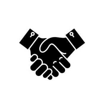 Collaboration black icon, vector sign on isolated background. Collaboration Illustrazione stock