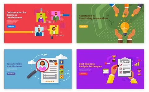 Collaboration for business development, assistance in concluding transactions Illustrazione stock
