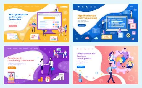 Collaboration of Business Development, Meeting Stock Illustration