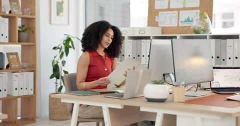 Collaboration, business people and computer with proposal, review and teamwork Stock Footage 323503709