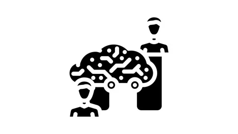 Collaboration cloud computing glyph icon animation 動画素材 326735896