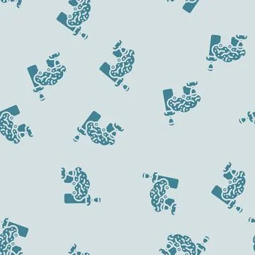 Collaboration cloud computing glyph vector seamless pattern Stock Illustration