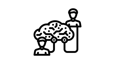 Collaboration cloud computing line icon animation Stock Footage 326751967