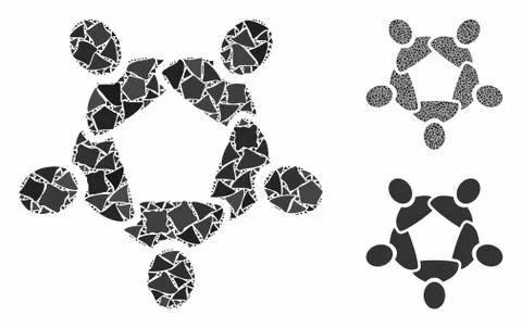 Collaboration Composition Icon of Tremulant Elements Illustrazione stock