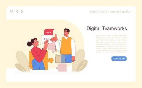Collaboration concept. Flat vector illustration Stock Illustration