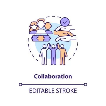 Collaboration concept icon Stock Illustration
