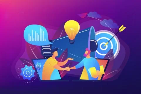 Collaboration concept vector illustration. Stock Illustration